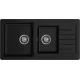 GRANFEST Мойка композит PRACTIK GF-P--980KL  2 чаши с  крылом 980*510 мм  черный  арт.GF-