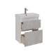 Тумба Lemark COMBI 60 см под 1 раковину, подвесная/напольная, 2 ящика, цвет фасада: Бетон, цвет корп