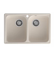 GranFest QUARZ (ECO-15) Мойка 2 чаши 740*480 (белый)