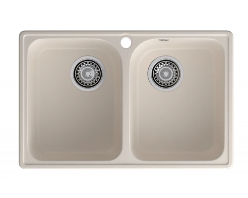 GranFest QUARZ (ECO-15) Мойка 2 чаши 740*480 (белый)