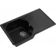 GRANFEST Мойка композит UNIQUE, GF-U-840L, чаш+кр 840*500, черный