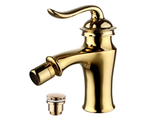 Brava Смеситель для биде, пов.аэратор 110мм дон.клап.Click/Clack, р/ОД, золото, LM, LM4708G