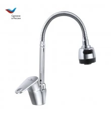 КОТТЕДЖ Смеситель для мойки с гибким изливом, одноручный, СЛАВЕН, Л25