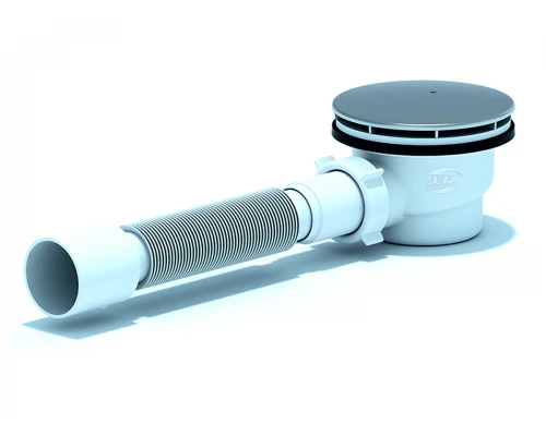 ANI Сифон для душевого поддона 1 1/2"*90мм., h65, с гибкой трубой 375х40/50мм., ANI PLAST