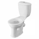 Унитаз-компакт Виктория косой выпуск, н/п., кноп. арматурой и сиденьем полипропилен, крап на белом S