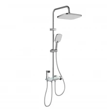 Душевая стойка PULSAR на 4 потребителя, с термостатом, хром, BERGES