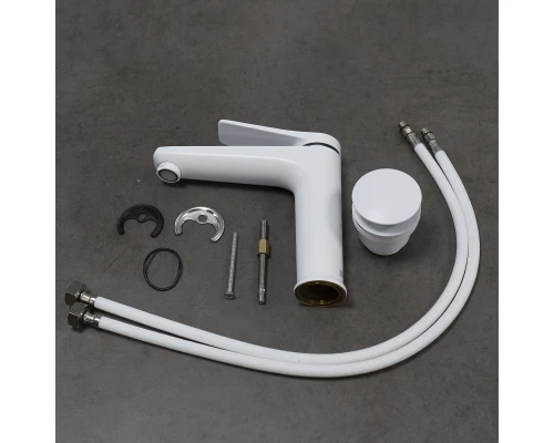 Bronx Смеситель для умывальника средний, монолитный, белый, LM, LM3737MW