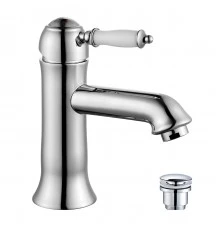 Villa Смеситель для раковины,монолит.изилв 118мм дон.клап.Click/Clack,р/ОД,хром, LM, LM4806C