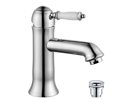 Villa Смеситель для раковины,монолит.изилв 118мм дон.клап.Click/Clack,р/ОД,хром, LM, LM4806C