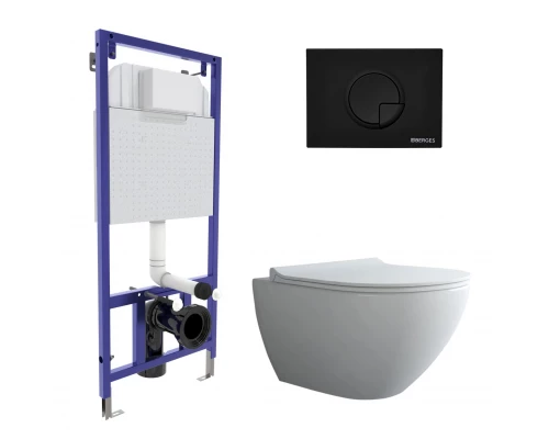 Комплект: инсталляция NOVUM, кнопка R5, унитаз PUMA Rimless 51 см, сиденье дюропласт Toma Slim SO, B