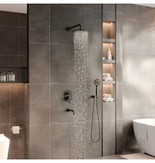 Душевой комплект NARDIS 3R BLACK, черный матовый, BERGES