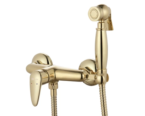 Pramen Смеситель для биде, гигиен.душ на стену держ.на теле, р/ОД, золото, LM, LM3318G