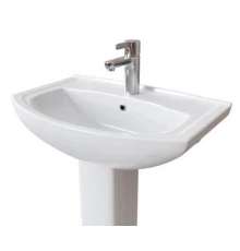 Раковина с пьедесталом EKOKERAMA ROMANZA 0113/0201 белый касабланка 660х433мм (EK113201К)