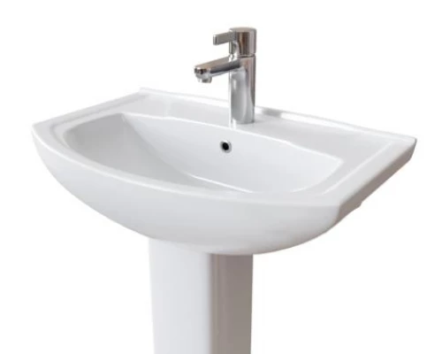 Раковина с пьедесталом EKOKERAMA ROMANZA 0113/0201 белый касабланка 660х433мм (EK113201К)