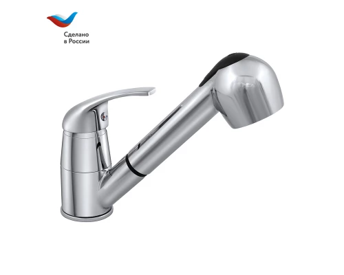 ДАЧА Смеситель для мойки с вытяжным изливом, одноручный, СЛАВЕН, В23