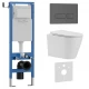 Комплект 3в1 IBERICA BLANCA инсталляция SILENCIO MINI, унитаз BURGOS ALTO белый, кнопка смыва ESTI-R серый матовый (IB.001M.BRA.231.218)