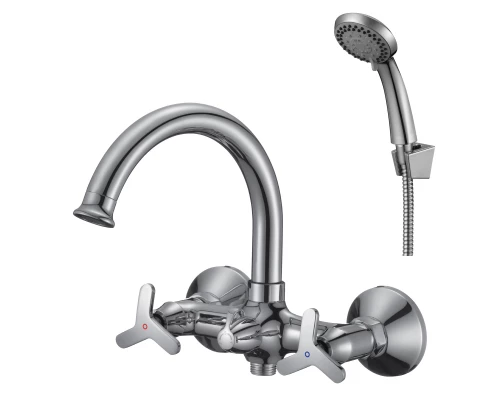 RS40 Смеситель для ванны, круг.пов.излив 175мм, р/ДВ, хром, ROS, RS40-83