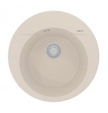 Кухонная мойка Lemark SULA 500 врезная круглая из кварцгранита, Шампань 