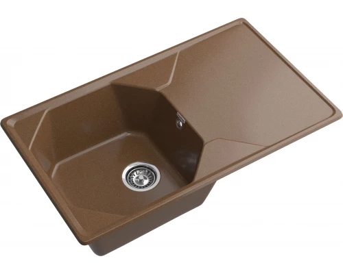 GRANFEST Мойка композит UNIQUE, GF-U-840L, чаш+кр 840*500, терракот