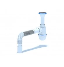 Сифон Ани 1 1/4"* 40с гибкой трубой 40х40, ANI PLAST