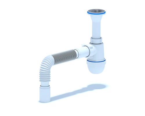 Сифон Ани 1 1/4"* 40с гибкой трубой 40х40, ANI PLAST