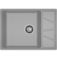 GRANFEST Мойка композит VERTEX, GF-V-680L, чаш+кр 680*500, серый