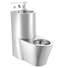 Туалет из нержавеющей стали с умывальником COMBI антивандальный