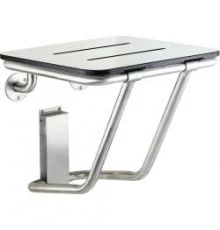 Откидное сиденье для душа с дополнительным креплением к стене 455х400