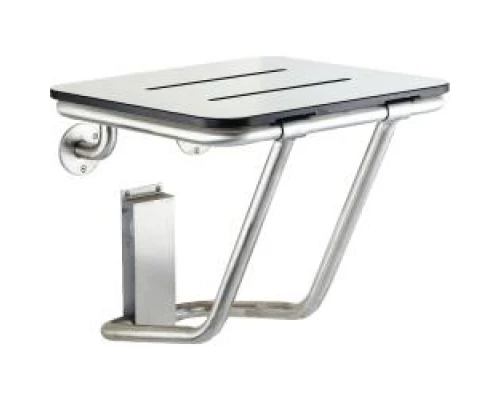 Откидное сиденье для душа с дополнительным креплением к стене 455х400