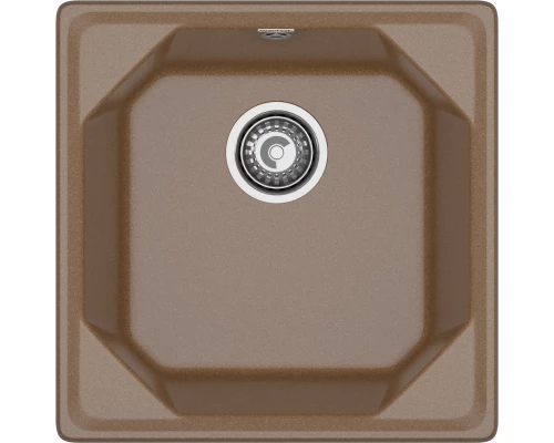 GRANFEST Мойка композит UNIQUE, GF-U-500, 1-чаша 500*500, терракот