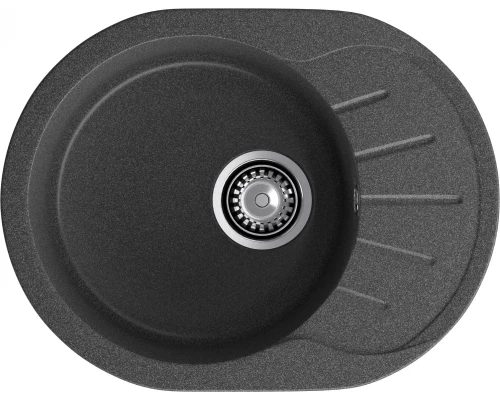 GRANFEST Мойка композит RONDO GF-R--580L  чаша с крылом 579*445мм графит арт.GF-