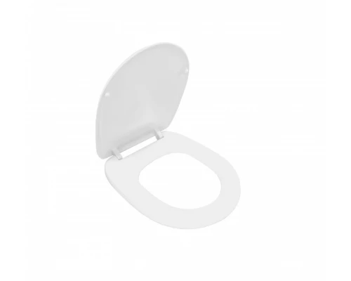 ERA Сиденье с крышкой дюропласт, антибак., с хром. металл. петлями, с механизмом Slowclose. JIKA