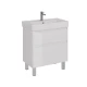 Тумба Lemark COMBI 80 см под 1 раковину, подвесная/напольная, 2 ящика, цвет корпуса, фасада: Белый г