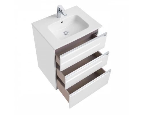 GAP Тумба под раковину GAP 60, белый глянец, 3 ящ., ROCA