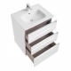GAP Тумба под раковину GAP 60, белый глянец, 3 ящ., ROCA