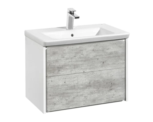 RONDA Тумба под раковину GAP 70, бетон/белый глянец, ROCA