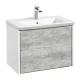 RONDA Тумба под раковину GAP 70, бетон/белый глянец, ROCA