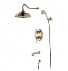 Villa Смеситель для ванны и душа, монолит.излив170мм встраиваемый, р/ОД, бронза, LM, LM4822B