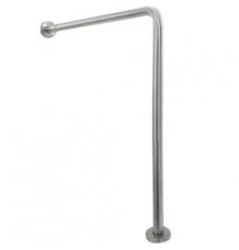 Поручень под углом 90 ⁰  для людей с ограниченными возможностями с настенным и  напольным точками оп