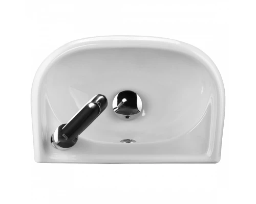 БРИЗ Умывальник мини 40*27(П), хром.кольцо, с крепл. САНТЕК