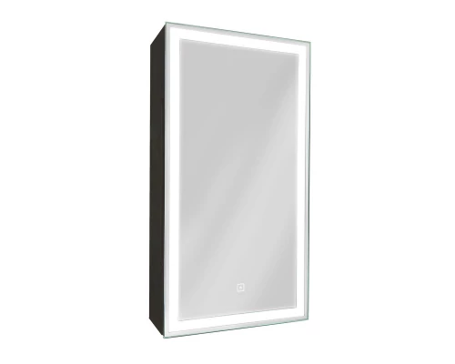 Зеркало-шкаф Mirror Box black Led 350х650 правый