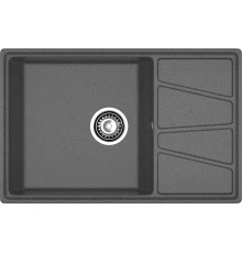 GRANFEST Мойка композит VERTEX, GF-V-780L, чаш+кр 780*500, графит