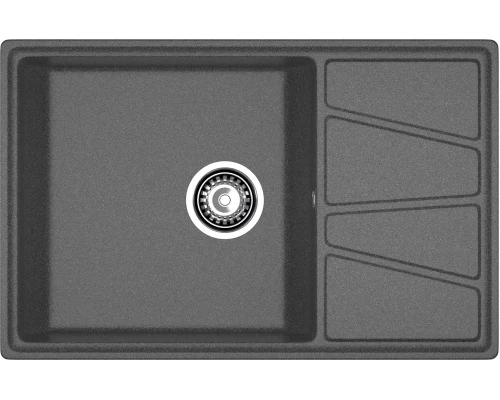 GRANFEST Мойка композит VERTEX, GF-V-780L, чаш+кр 780*500, графит