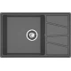 GRANFEST Мойка композит VERTEX, GF-V-780L, чаш+кр 780*500, графит
