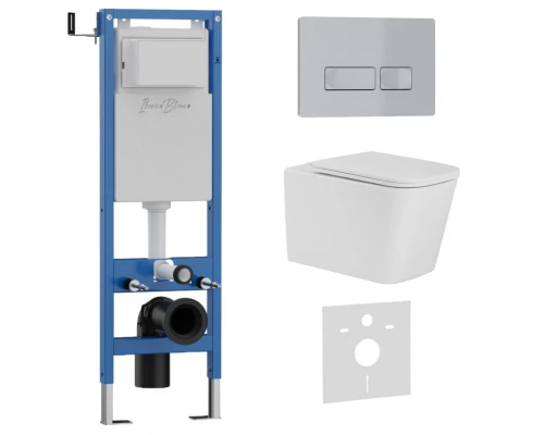 Комплект 3в1 IBERICA BLANCA инсталляция SILENCIO MINI, унитаз TOLEDO ALTO белый, кнопка смыва ESTI-R хром матовый (IB.001M.TLA.234.214)