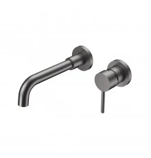 Смеситель для раковины VENTAS R скрытого монтажа, раздельный, оружейная сталь, BERGES