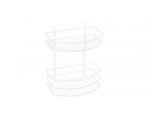Полка овальная двухтажная белая Fixsen FX-720W-2
