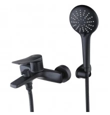 Bronx Смеситель для ванны, монолит.корот.излив168мм лейка ,р/ОД, черный, LM, LM3714BL