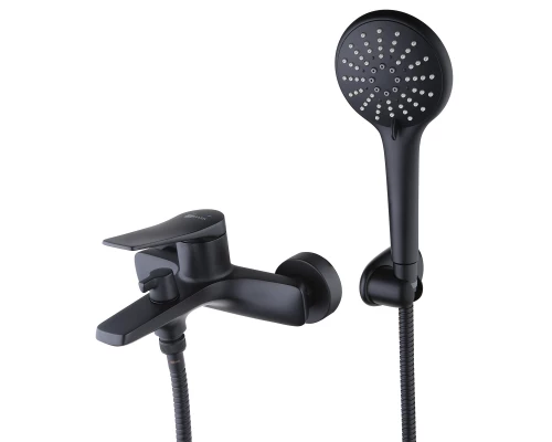 Bronx Смеситель для ванны, монолит.корот.излив168мм лейка ,р/ОД, черный, LM, LM3714BL