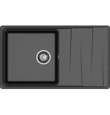 GRANFEST Мойка композит LEVEL, GF-LV-860L, чаш+кр 860*500, черный